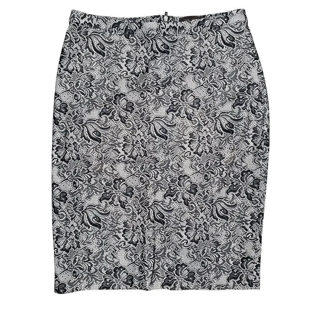 The Limited Women Whimsigoth Black Lace Pencil Business Skirt Office Size 4